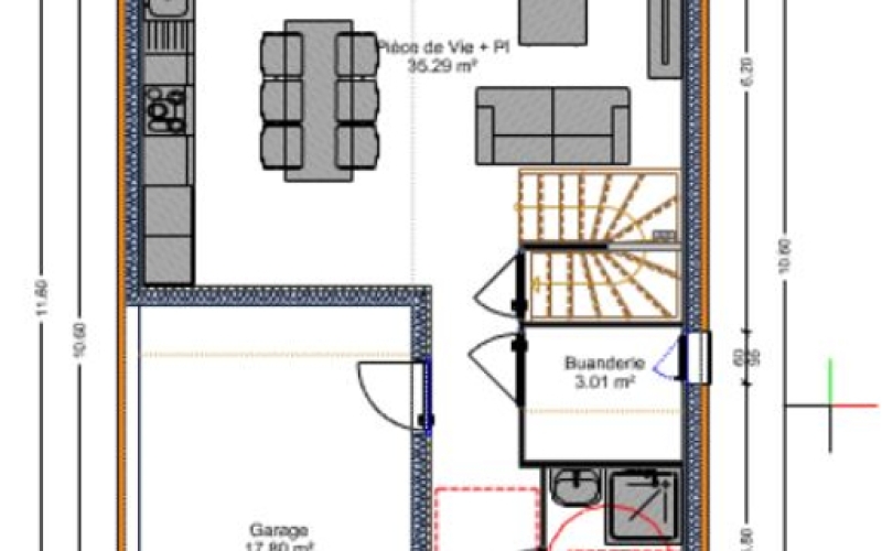 
Projet maison T4 + terrain sur Javené.
 - Photo 1