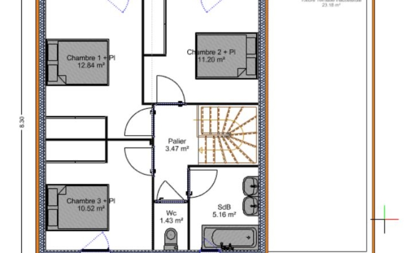 
Projet maison T5 + terrain sur Javené.
 - Photo 2